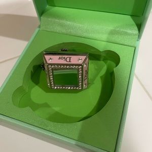 Dior sworski crystal princess ring keychain